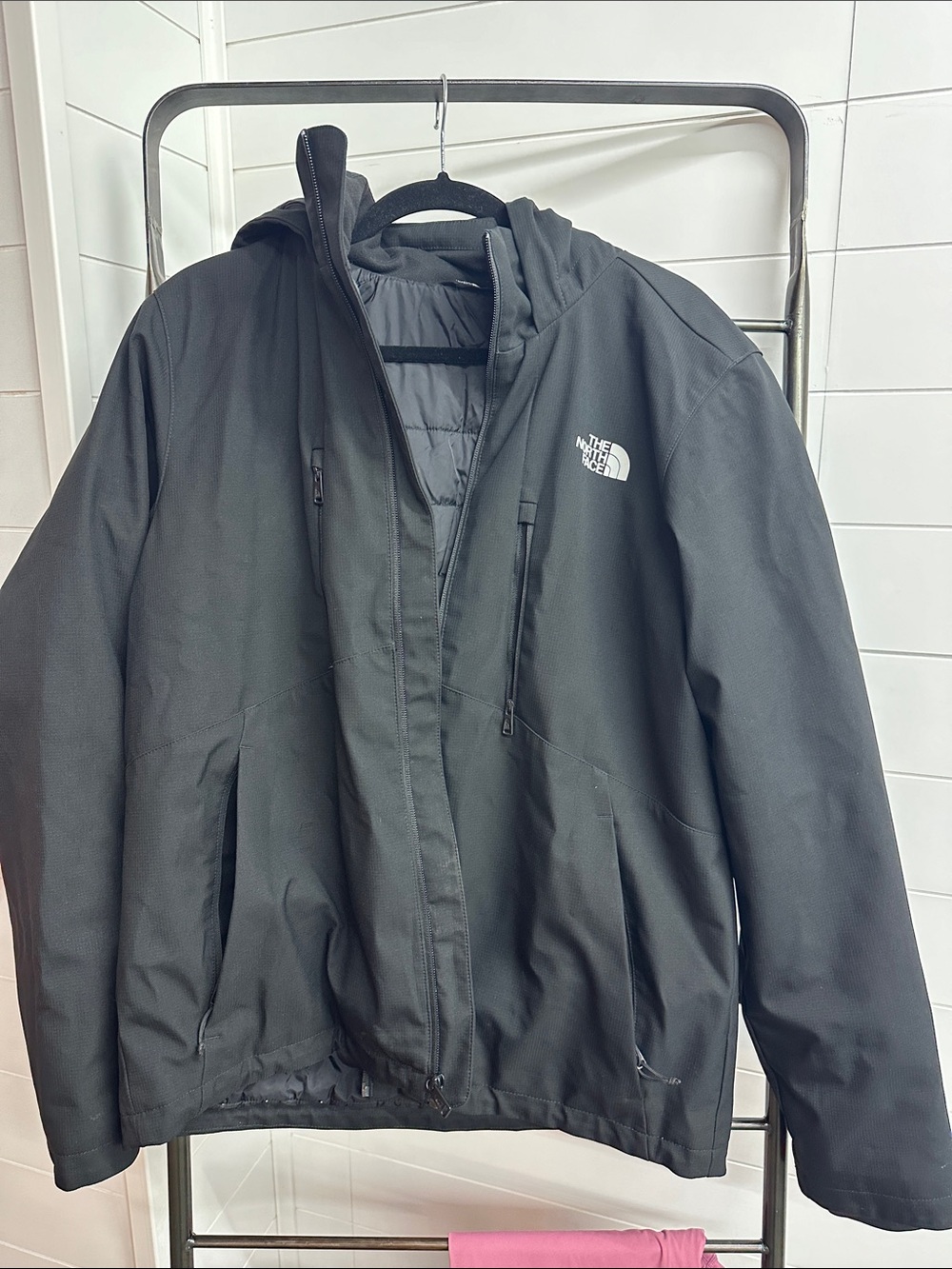 The North Face Men’s Black Hooded Waterproof Jacket
